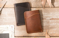 Leather Mens Card Holders Slim Front Pocket Wallet Card Wallet for Men