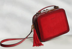 Brown Genuine Leather handbag shoulder bag for women leather Side bag - EverHandmade