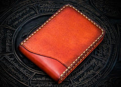 Handmade Leather License Wallet Tooled Mens billfold Wallet Cool Leather Wallet Slim Wallet for Men