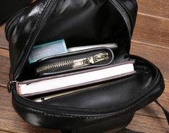 Cool Leather Mens Sling Bag Sling Shoulder Bag Sling Backpacks Chest Bag for men