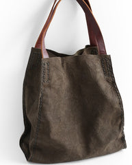 Vintage WOMENs LEATHER Large Tote Bag Handmade Vintage Tote Purse FOR WOMEN