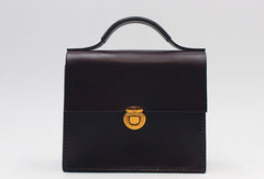 Handmade Leather Handbag Square Purse Crossbody Shoulder Bag for Girl Women Lady - EverHandmade