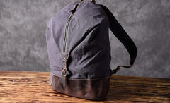 Cool Canvas Leather Mens Backpack Large Travel Backpacks Hiking Backpack for Men