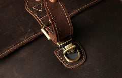 Leather Mens Cool Backpack Messenger Bag Coffee Travel Backpack Hiking Backpack for men