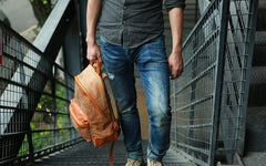 Cool Brown Leather Mens Backpacks Travel Backpacks Laptop Backpack for men