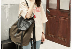 Genuine Leather Cute Travel Bag Backpack Bag Shoulder Bag Black Women Leather Purse
