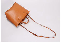 Handmade Leather Tote Purse Bucket Bag Handbag Shoulder Bag Large for Women Leather Shopper Bag - EverHandmade