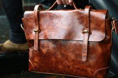 Cool Leather Mens Briefcase Messenger Bags Handbag Shoulder Bag for men