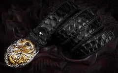 Handmade Black Leather Mens Belts Custom Cool Leather Belt for Men
