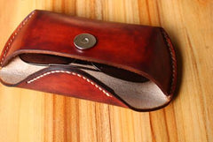 Handmade Mens Cool Leather Glasses Case Glasses Box Glasses Holder Eyeglass Case