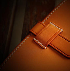 Handmade Leather Men Leather Long Wallet Cool Long Wallets for Men