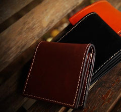 Handmade Leather Mens billfold Wallet Cool Slim Wallet Biker Wallet for Men