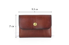 Leather Mens Front Pocket Wallet Small Wallet Card Wallet Change Wallets for Men