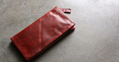 Vintage LEATHER Mens Long Wallet Cool Zipper Long Wallet FOR Men