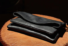Handmade Leather Clutch Wristlet Purse Shoulder Bag for Women Leather Crossbody Bag