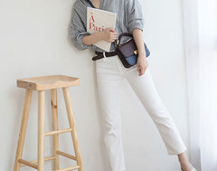 Stylish Leather Womens Small Handbag Work Purse Shoulder Bag for Women