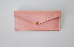 Handmade LEATHER Womens Long Wallet Leather Envelope Long Wallet FOR Women