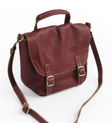 Vintage LEATHER WOMEN Satchel Crossbody Purses School SHOULDER BAG FOR WOMEN