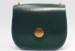 Handmade Leather Round Bag Crossbody Bag Shoulder Bag Purse for Women Leather Bag - EverHandmade