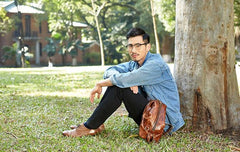 Cool Leather Mens Sling Bag Shoulder Sling Bag Chest Bag for men