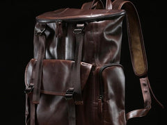 Cool Leather Mens Backpack Travel Backpack School Backpacks for Men