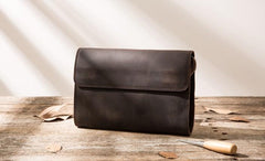 Cool Leather Mens Large Long Zipper Clutch Wallet Long Wallet for Men