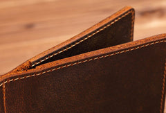 Handmade Genuine Leather Wallet billfold Leather Wallet Slim Bifold Wallet Bag For Mens