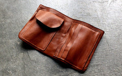 Cute LEATHER Wrinkled Womens Small Wallet Bifold Leather Small Wallets FOR Women