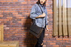 Cool Brown Vintage Leather Mens Messengers Bag Shoulder Bag for Men