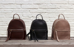 Mini LEATHER WOMEN Small Backpacks Purses Cute Vintage School Backpacks FOR WOMEN