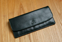 Leather Cute Womens Long Slim Wallet Bifold Long Wallet Clutch For Women