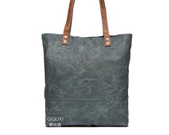 Mens Waxed Canvas Tote Bag Canvas Shopper Bags Canvas Shoulder Bags for Men