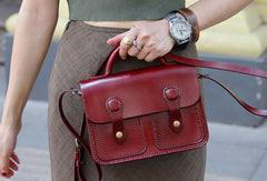 Handmade handbag satchel purse leather crossbody bag shoulder bag women