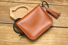 Cute LEATHER WOMEN Mini SHOULDER BAG Tassels Small Crossbody Purses FOR WOMEN