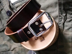 Handmade Coffee Leather Mens Belt Leather Belt for Men