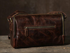 Leather Mens Cool Shoulder Bag Barrel Bag Messenger Bag for men