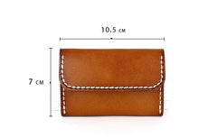Leather Mens Card Wallet Front Pocket Wallets Small Slim Wallets Change Wallet for Men