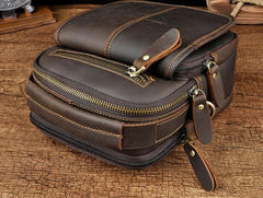 Vintage Mens Leather Side Bag Belt Pouch Holster Belt Case Waist Pouch for Men