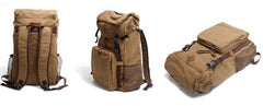 Cool Waxed Canvas Mens Hiking Backpacks Canvas Travel Backpack for Men