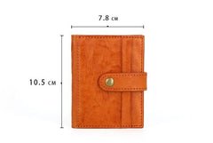 Leather Mens Front Pocket Wallet Card Wallet Small Slim Wallet Change Wallet for Men