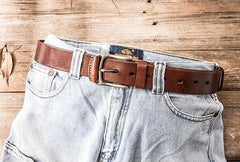 Handmade Cool Leather Mens Belt Leather Belt for Men