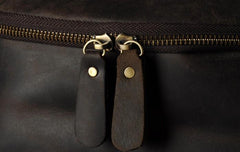 Leather Mens Cool Backpack Large Coffee Travel Backpack School Backpack for men