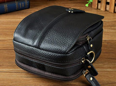 Mens Leather Small Belt Pouch Side Bags Waist Pouches COURIER BAG Holster Belt Case for Men