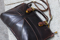 Handmade handbag briefcase purse leather crossbody bag purse shoulder bag for women