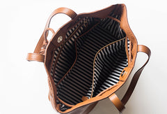 Handmade Genuine Leather Handbag Tote Bag Shopper Bag Shoulder Bag Purse For Women - EverHandmade