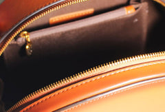 Genuine Leather semi-circle handbag shoulder bag for women leather crossbody bag - EverHandmade