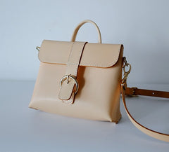 Fashion Leather Beige Womens Handbag Shoulder Bag Crossbody Purse for Women