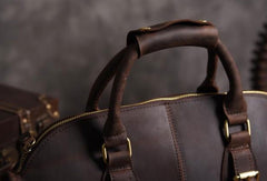 Handmade Cool leather mens Shoulder Briefcases vintage laptop Briefcase Business Briefcase - EverHandmade