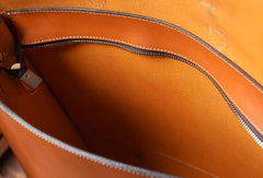 Handmade leather mens Briefcase business Briefcase Shoulder Bag Laptop Briefcase - EverHandmade