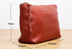 Genuine Leather Long Wallet Zipper Clutch Wallet Coin Change Makeup Wallet Purse For Women